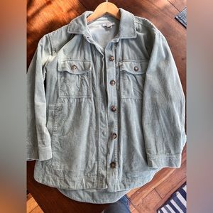 Light minty-green Madewell shacket